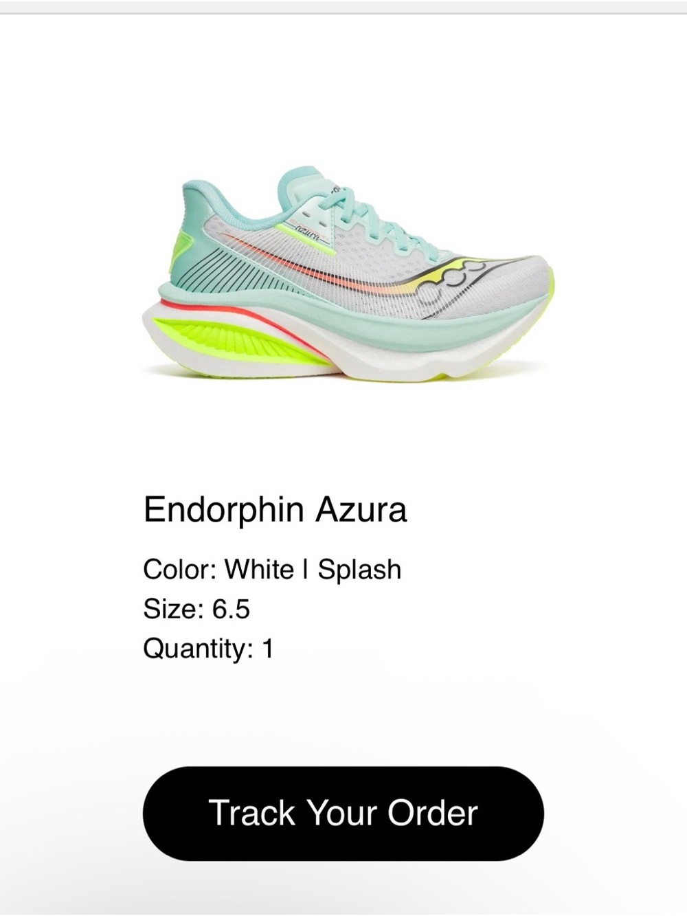 Saucony Endorphin Azura Women’s Running Shoe - White, Mint & Neon